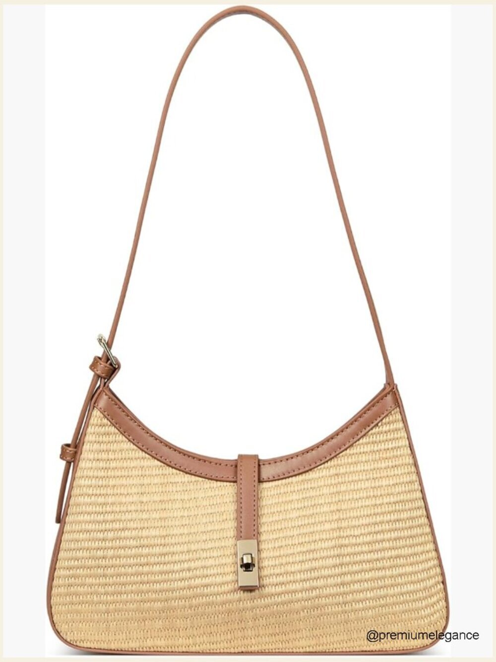 Vegan Leather Crossbody Hobo Bag with Adjustable Strap